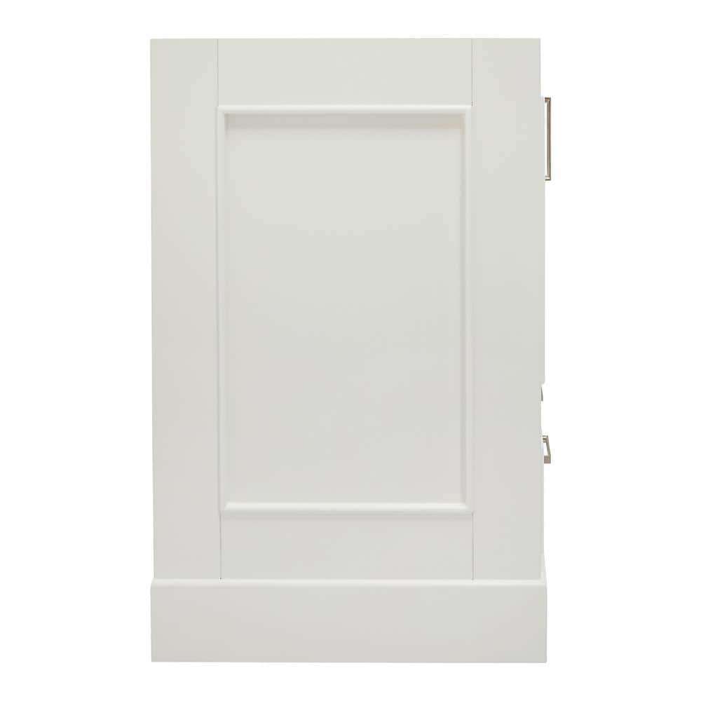 Stafford 37" White Freestanding Bathroom Vanity with Brushed Nickel Hardware