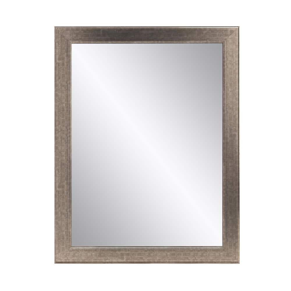 BrandtWorks Large Rectangle Silver/Gold Modern Mirror (55 in. H x 32 in ...