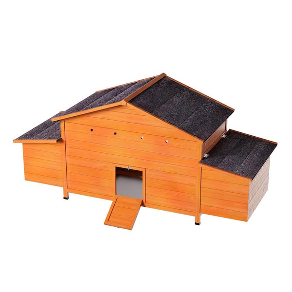 コッコです₊⁎⁺˳✧༚ GOGEXX 70 in.W Large Wood Chicken Coop with 2