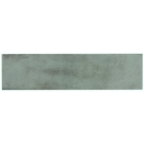 Relic 3 in. x 6 in. Slate Blue Matte Ceramic Subway Tile Sample