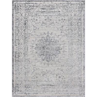 Barrington Gray Updated Traditional Area Rug 6'7 x 9'6