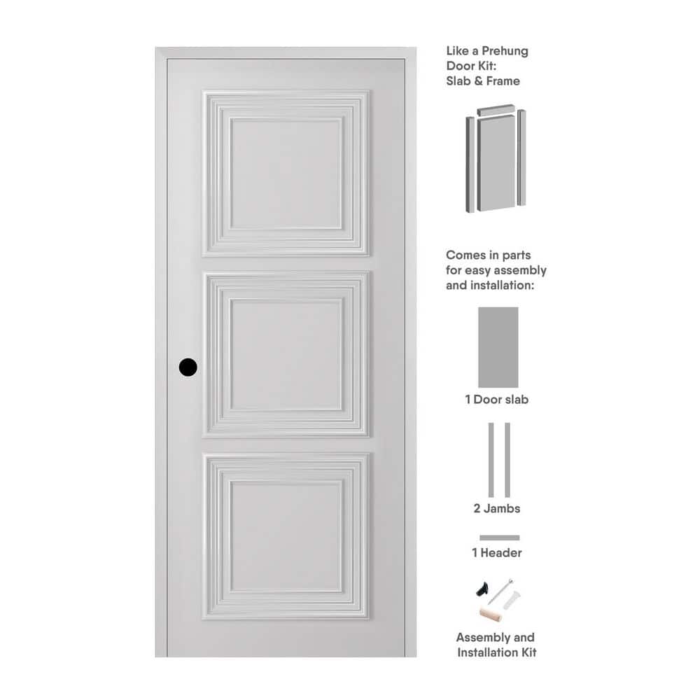 Palazzo 3 N DIY-Friendly 28 in. x 80 in. Right-hand Primed Solid Composite Core Wood Single Prehung Interior Door price history on PriceWatchPro