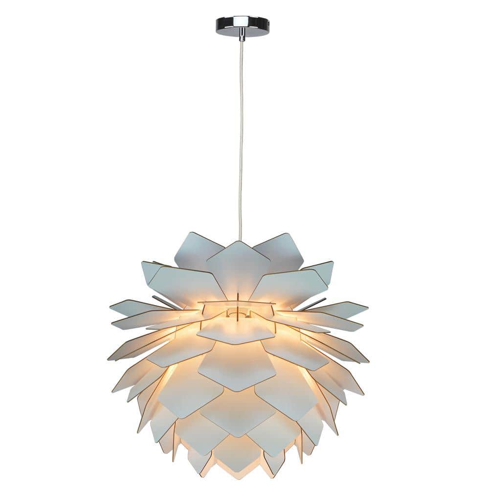 Rose II 1-Light White Island Chandelier
