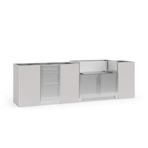 Outdoor Kitchen Signature Series 6-Piece Stainless Steel Cabinet Set with 40 in. Grill Cabinet