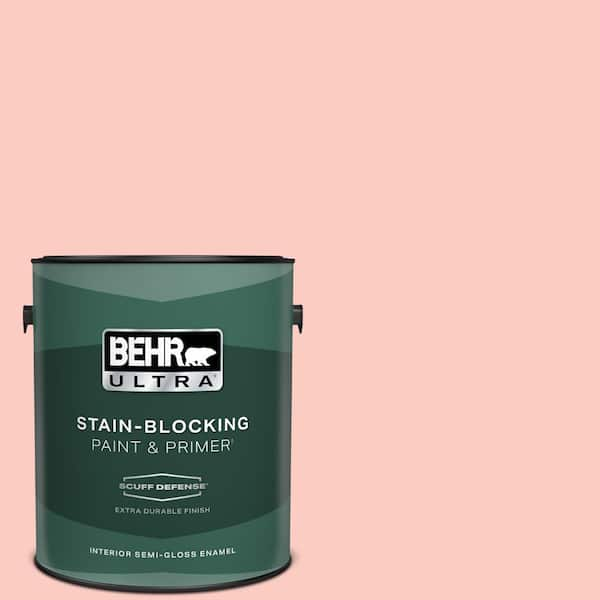 BEHR ULTRA 1 gal. #170A-2 Strawberry Mousse Extra Durable Semi-Gloss Enamel Interior Paint & Primer