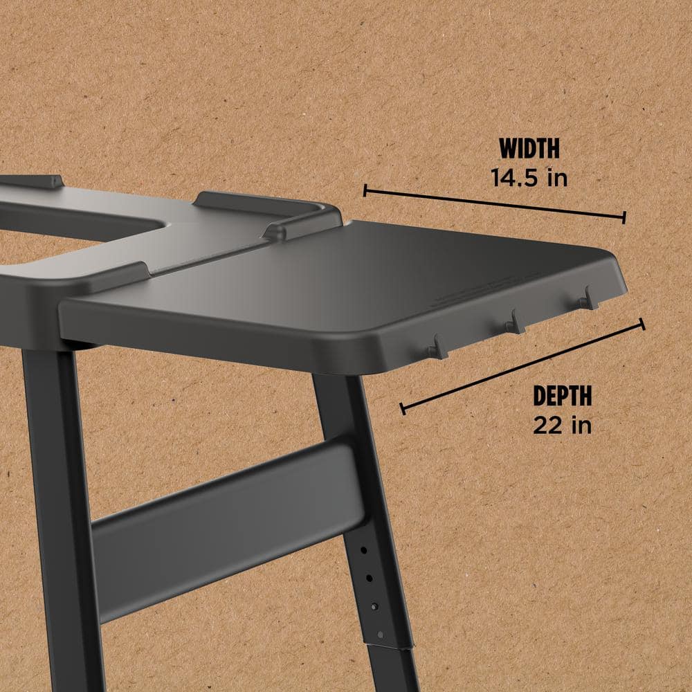 Ninja Black Plastic Grill Side Table with Hooks
