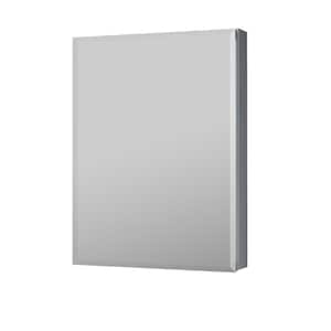 19 in. W x 30 in. H Rectangular Aluminum Surface/Recessed Mount Satin Mirrored Soft Close Medicine Cabinet with Mirror
