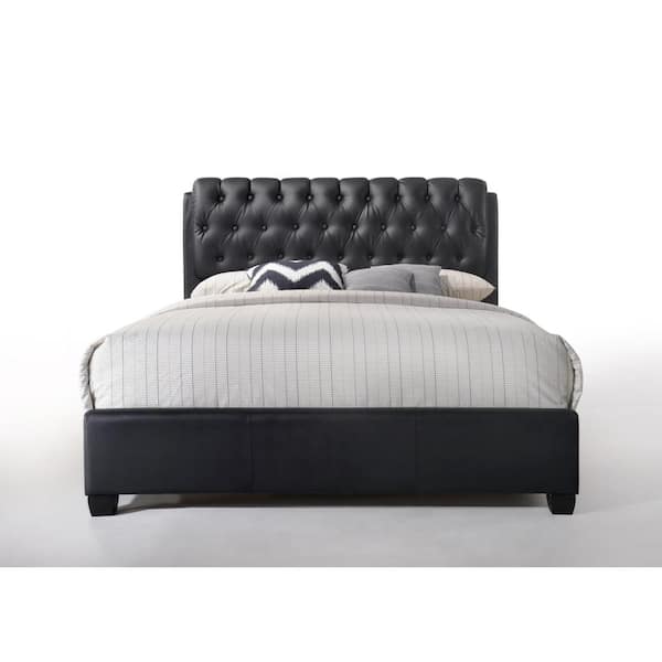 Acme Furniture Ireland Black Eastern King Upholstered Bed 14347ek Black Eastern King Upholstered Bed, Eastern King Bed Frame And Headboard