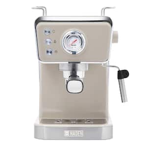 Barista Brew 7 Cup Putty/Chrome Espresso Machine with 20 Bar Powerful Pressure Pump and High Pressure Frothing Func.