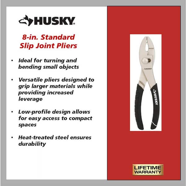 Husky 8 in. Standard Slip Joint Pliers 90920 - The Home Depot