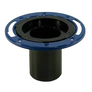 7 in. O.D. ABS Closet (Toilet) Flange with 4 in. Long Barrel and Metal Adjustable Ring, Fits Inside 3 in. Sch. 40 Pipe