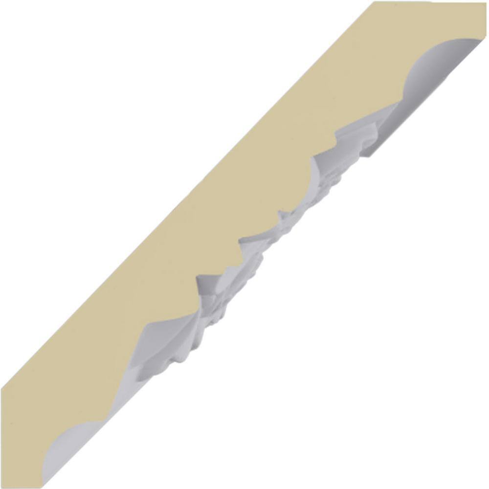 Primed Polyurethane Rose Crown Moulding, 94.5 in
