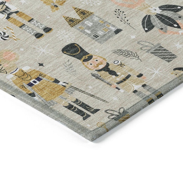 Chantille Machine Washable Indoor/Outdoor Abstract ACN1827 Beige 3 ft. x 4 ft. Area Rug