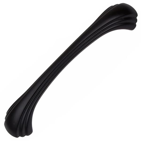 GlideRite 4-9/16 in. Center-to-Center Matte Black Shell Series Cabinet Pulls (10-Pack)