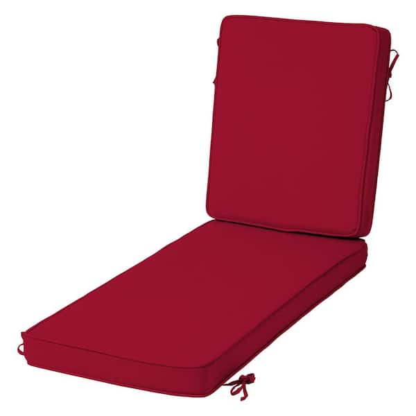 ARDEN SELECTIONS Modern Acrylic Outdoor Chaise Cushion 21 x 46, Caliente Red