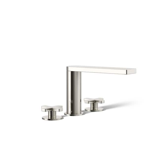 KOHLER Composed 2-Handle Deck-Mount Bath Faucet with Cross Handles in Vibrant Polished Nickel