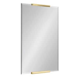 Erina 20.00 in. W x 30.50 in. H Gold Rectangle Transitional Framed Decorative Wall Mirror