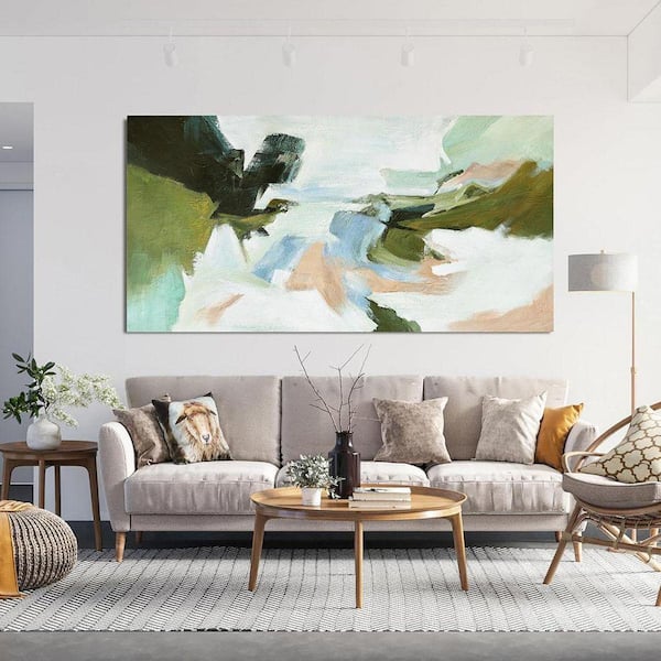 Canvas Art Wall Decor Abstract Blue Painting Colorful Home Wall