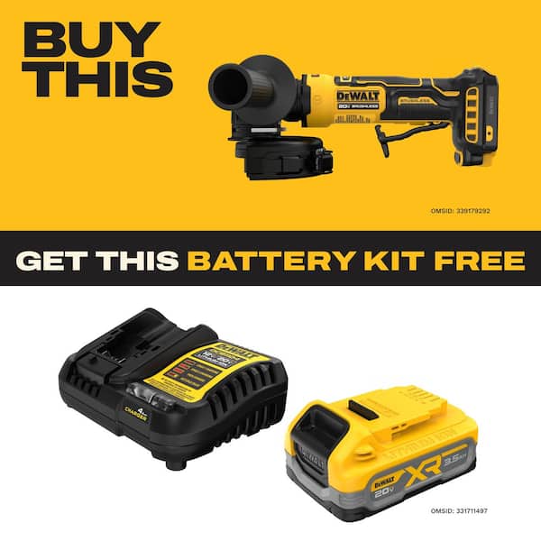 ATOMIC 20V MAX Cordless 4-1/2 in. Angle Grinder with Paddle Switch (Tool Only)