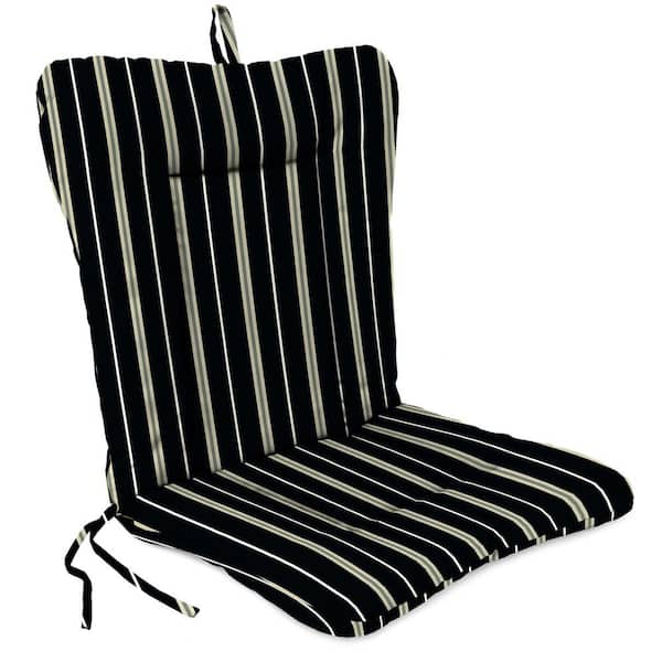 Jordan Manufacturing 21 in. L x 38 in. W x 3.5 in. T Outdoor Wrought Iron Chair Cushion in Platt Ink