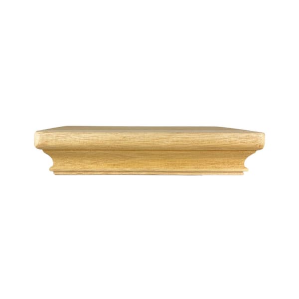 Miterless 4 in. x 6 in. Untreated Wood Flat Slip Over Fence Post Cap