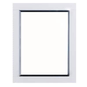 Aberdeen 24 in. W x 30 in. H Framed Rectangular Bathroom Vanity Mirror in White