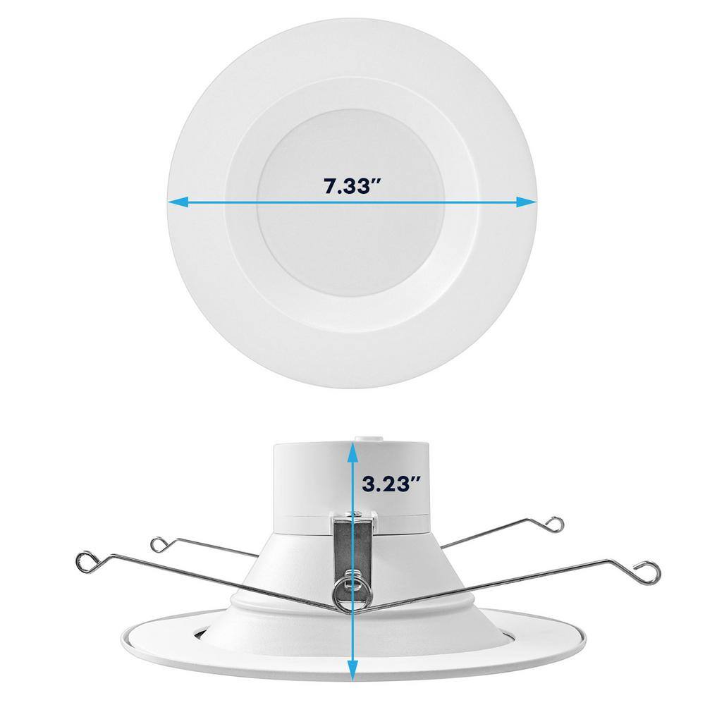 7.33'' White Aluminum Dimmable LED Recessed Lighting Kit