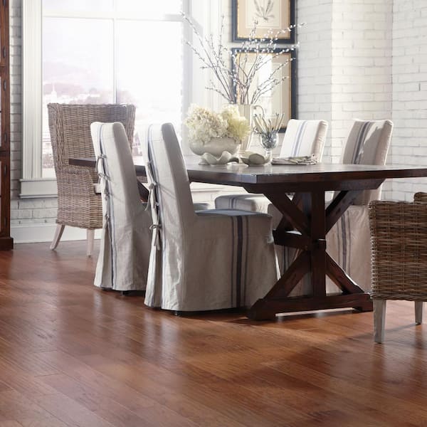 Blue Ridge Hardwood Flooring Vintage Barrel Hickory 3/8 in. T X 5-3/8 in. W Click Lock Hand Scraped Engineered Hardwood Flooring (22 sq.ft./case)