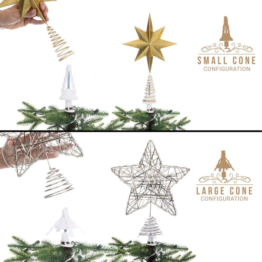 White Plastic Twist-On Christmas Tree Topper Holder