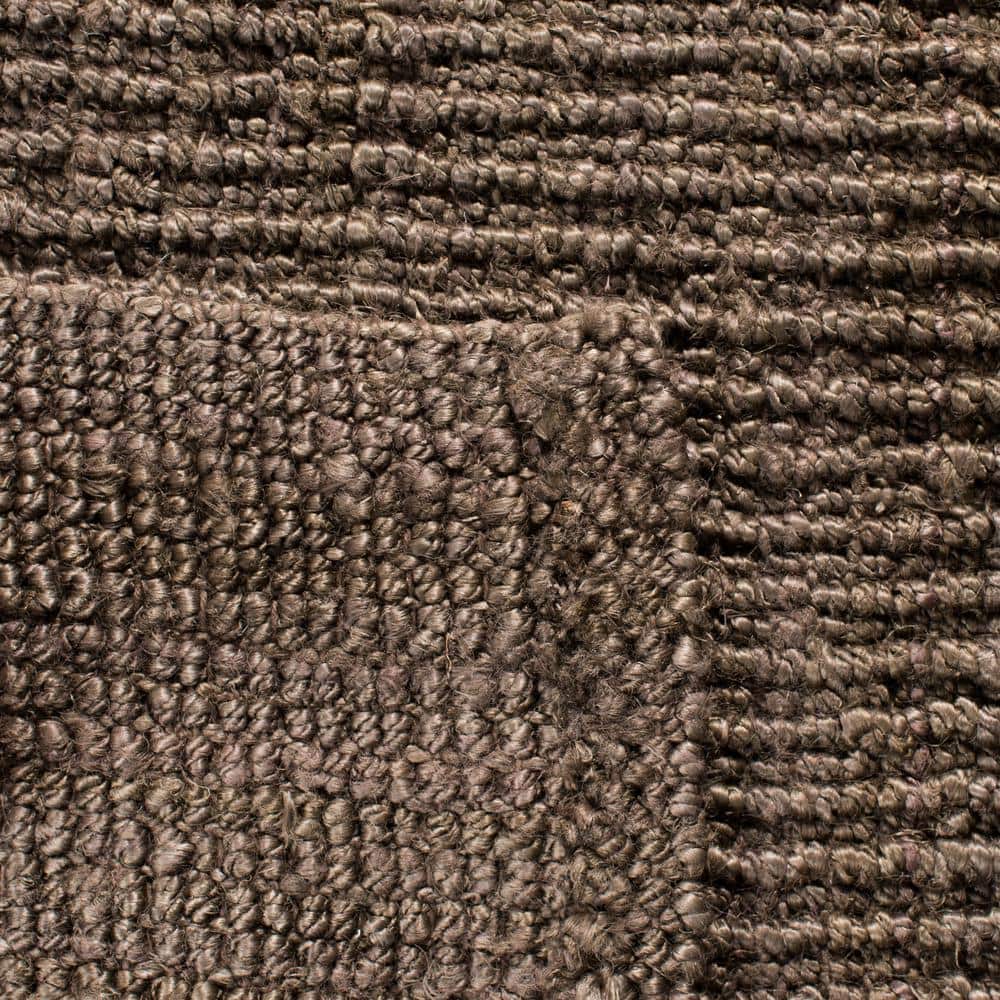 Handmade Brown Jute Square Non-slip Area Rug