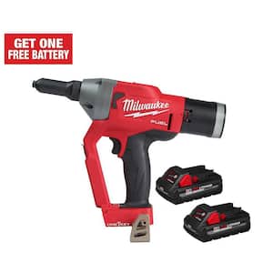 M18 FUEL ONE-KEY 18-Volt Lithium-Ion Cordless Rivet Tool with (2) M18 HIGH OUTPUT 3.0 Ah Batteries