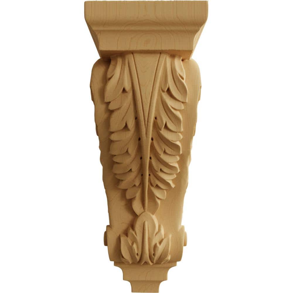 Large Acanthus Alder Wood Corbel 5"W x 7"D x 14"H