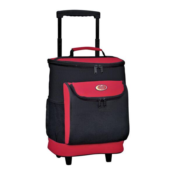 Travelers Club 30 Qt. "Cool Carry" Softside Rolling Cooler in Red