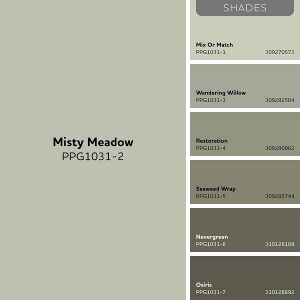 Glidden Premium 1 gal. PPG1031-2 Misty Meadow Flat Interior Latex