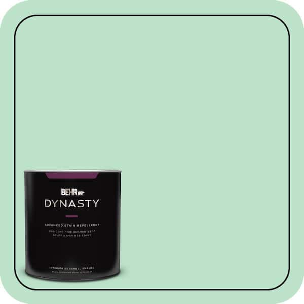 BEHR DYNASTY 1 qt. #P410-2 Spearmints Eggshell Enamel Interior Stain-Blocking Paint & Primer