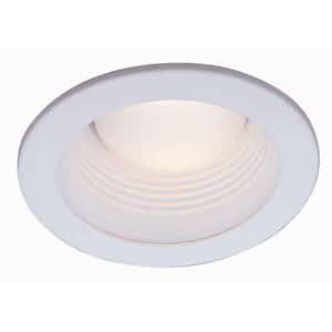 4 in. White Recessed Can Light Baffle Trim