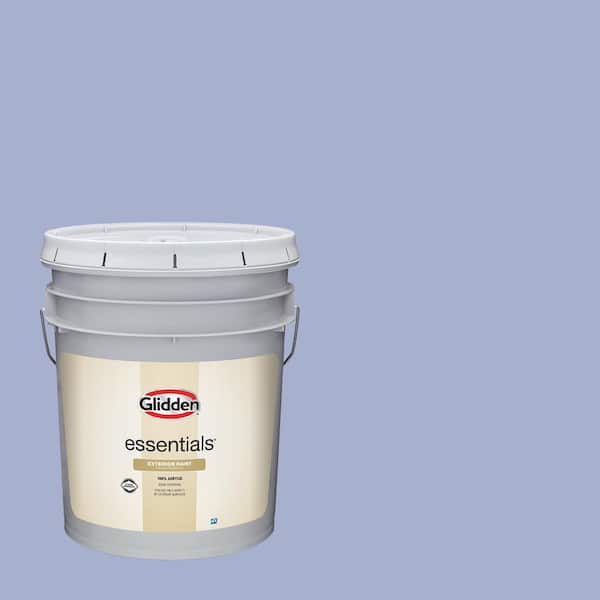 Glidden Essentials 5 gal. PPG1167-4 Lovely Lilac Semi-Gloss Exterior Paint