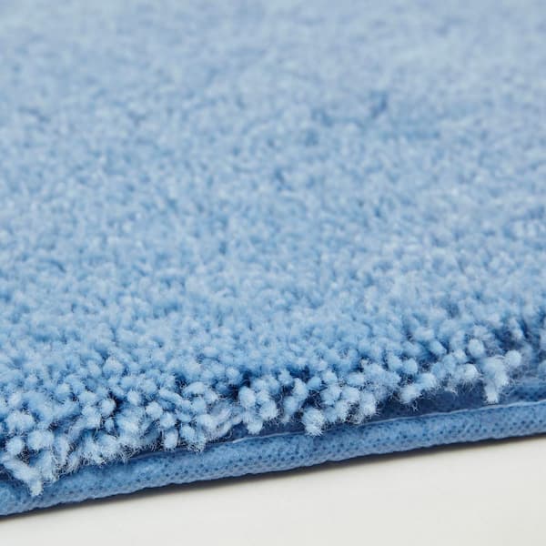 Mohawk Home Pure Perfection Sky Blue 20 In X 60 In Nylon Machine Washable Bath Mat 278167 The Home Depot