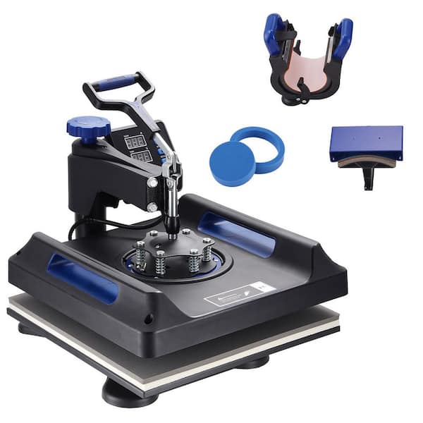 Heat Press 15 x 15, Upgraded Heat Press Machine 5 in 1, Anti-Scald, Fast-Heating, Swing Away Digital Control Heat Press