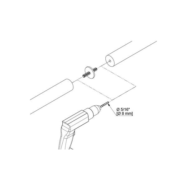 Dolle Prova PA98 Anthracite Wood Handrail Connector