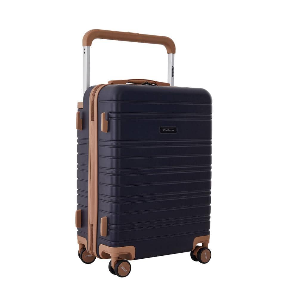 Navy Blue 2-Piece ABS Hard Shell Spinner Luggage Set