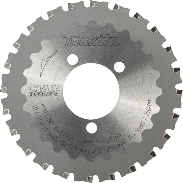 Makita 4-5/16 in. 24-Tooth Max Efficiency CERMET-Tipped Cutter Blade for Rebar and Steel Rod Cutting