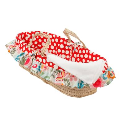 Lizzie Colorful Floral and Dot Moses Basket