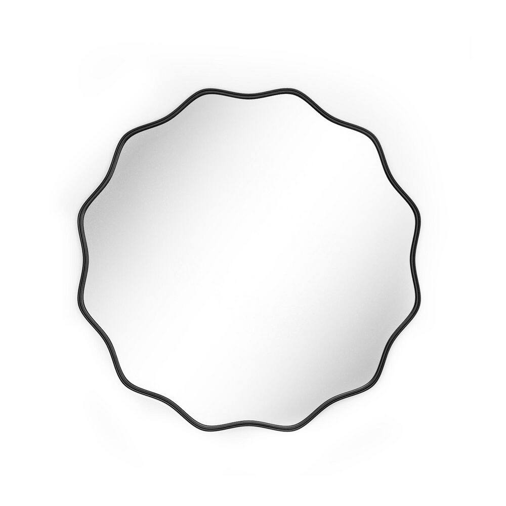 Morden Black 24 in. W x 24 in. H Round Aluminum Alloy Framed Vanity Wall Mirror price history on PriceWatchPro