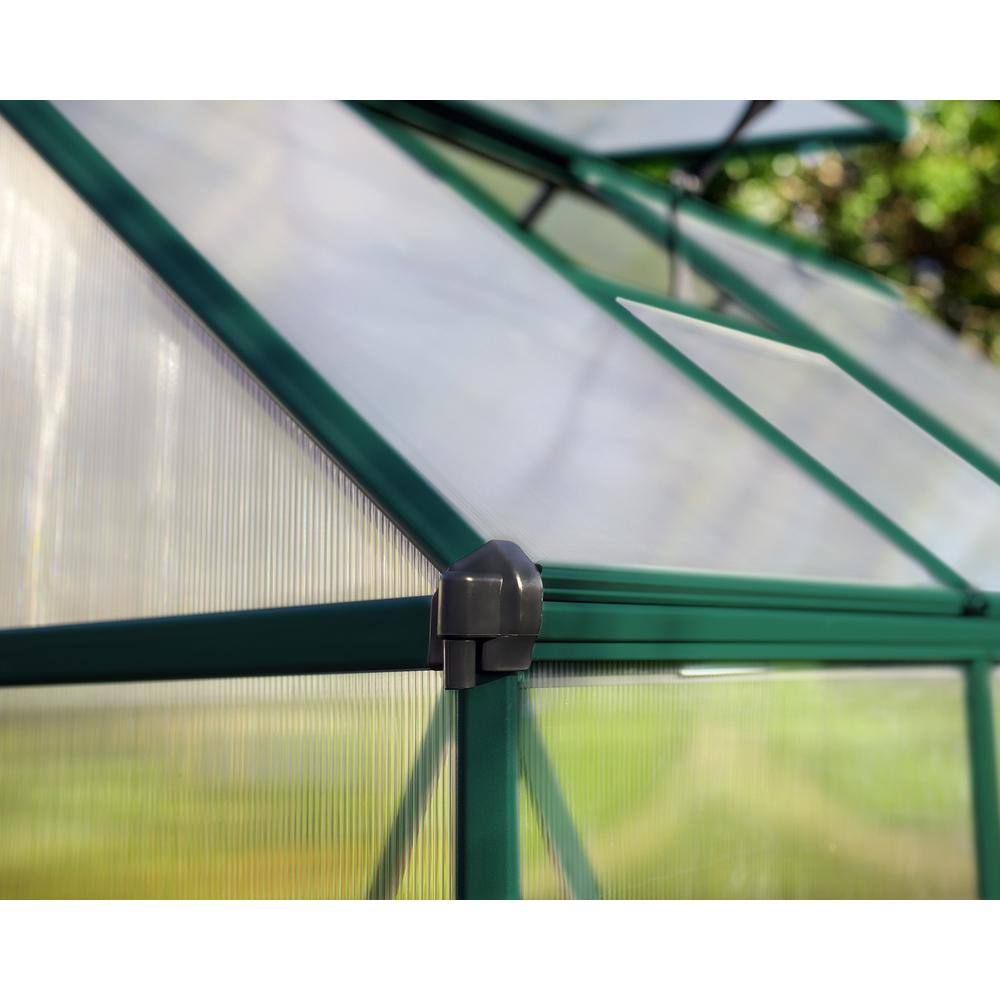 Mythos 6' x 4' Green Polycarbonate and Aluminum Greenhouse Kit