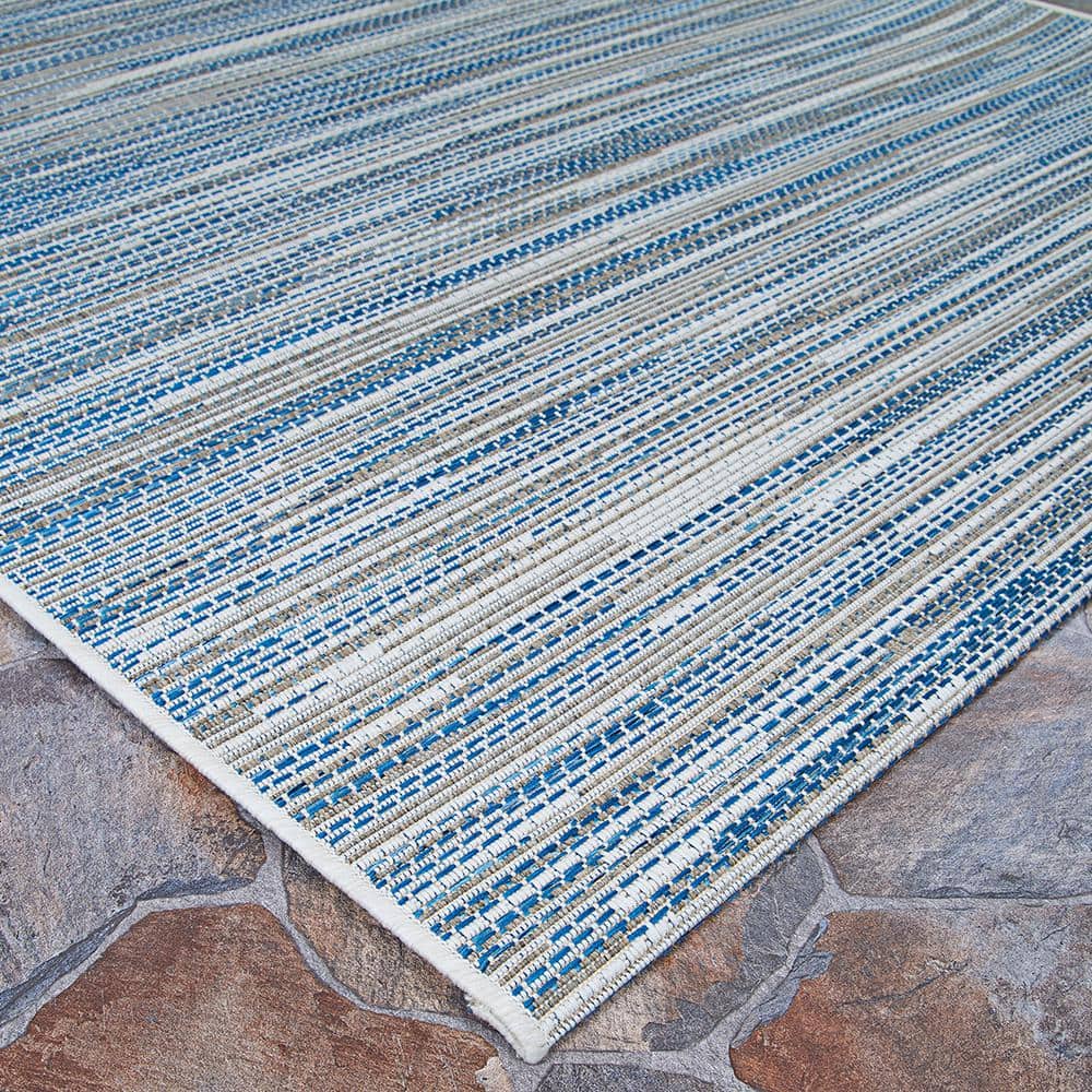 Monte Carlo Ocean-Champagne 2'3" x 7'10" Synthetic Runner Rug