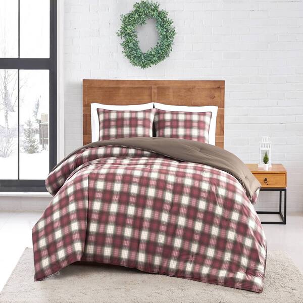 red plaid twin comforter