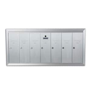 1250 Vertical Series 7-Compartment Aluminum Recess-Mount Mailbox