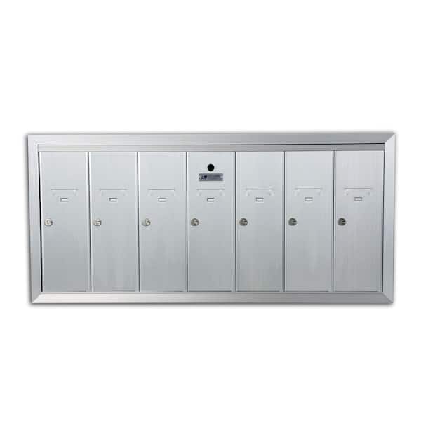 Florence 1250 Vertical Series 7-Compartment Aluminum Recess-Mount Mailbox