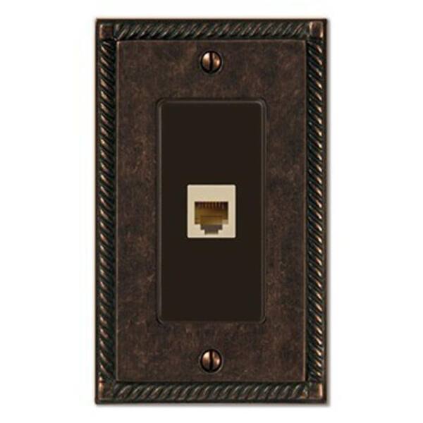 Creative Accents Bronze 1-Gang Phone Jack Wall Plate